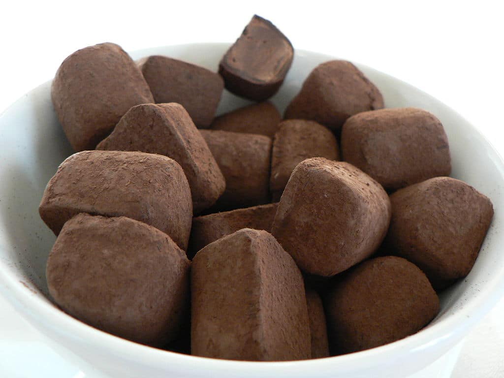 trufas de chocolate de cannabis